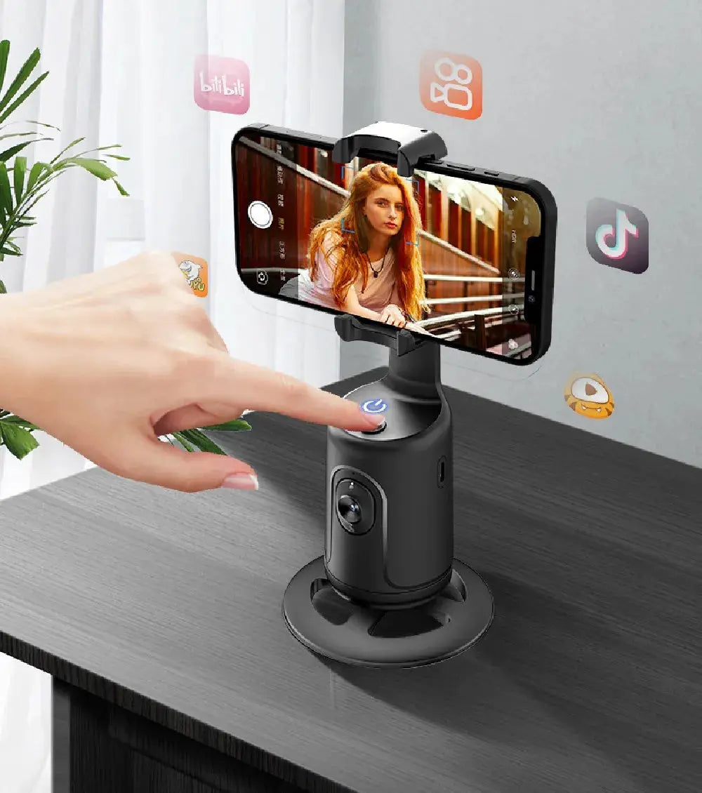 360° Auto Face-Tracking Phone Mount - Cozy & Clever