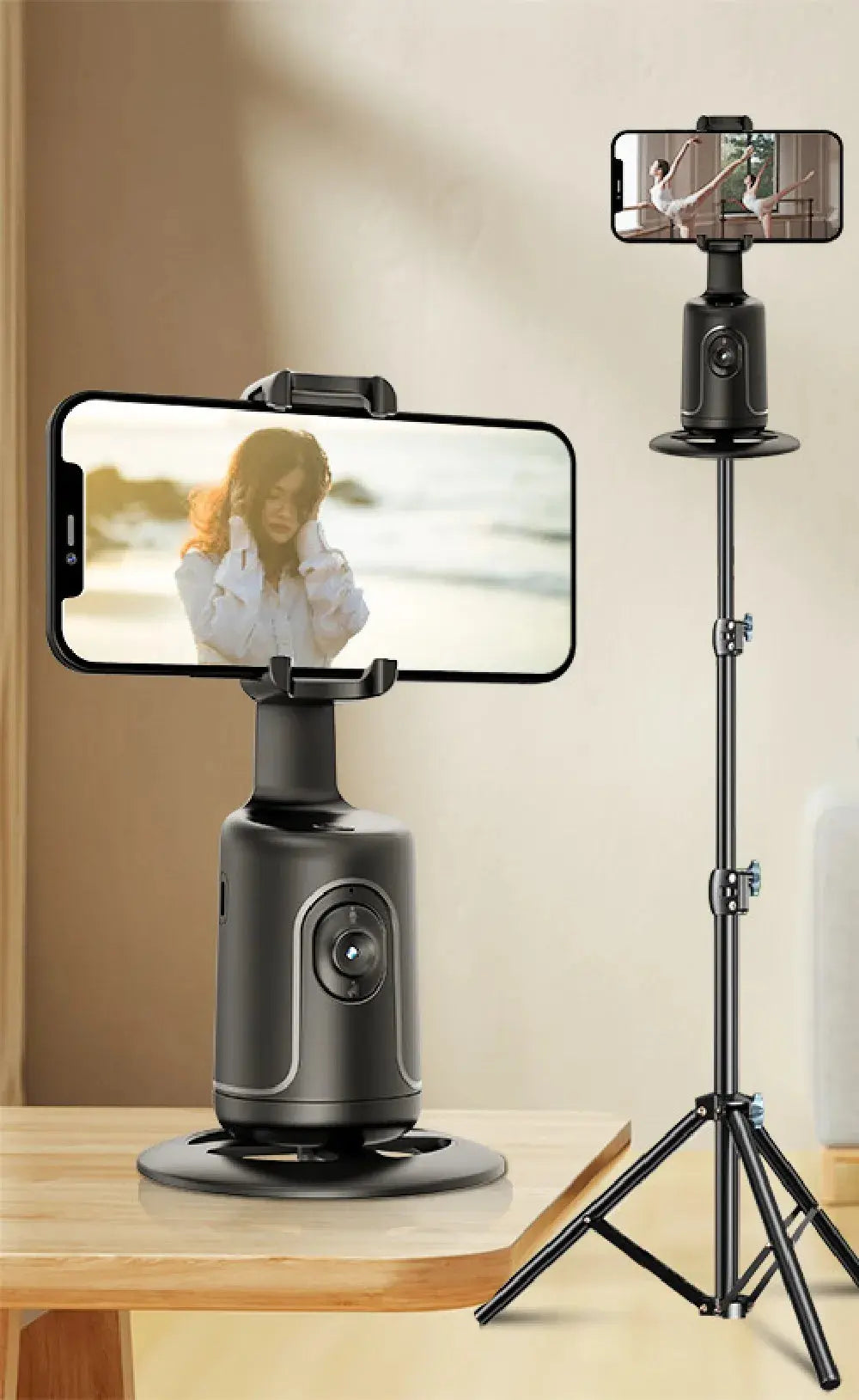 360° Auto Face-Tracking Phone Mount - Cozy & Clever