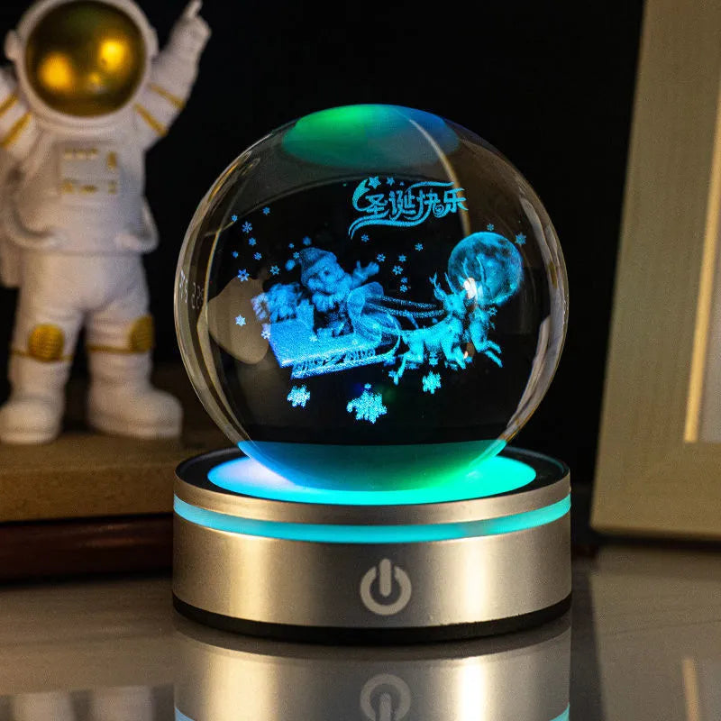 3D Galaxy Crystal Ball Lamp - Cozy & Clever