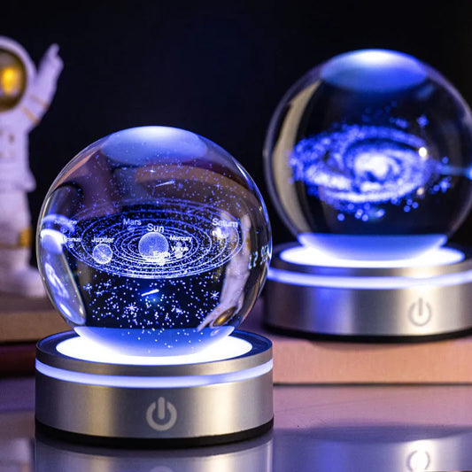 3D Galaxy Crystal Ball Lamp - Cozy & Clever