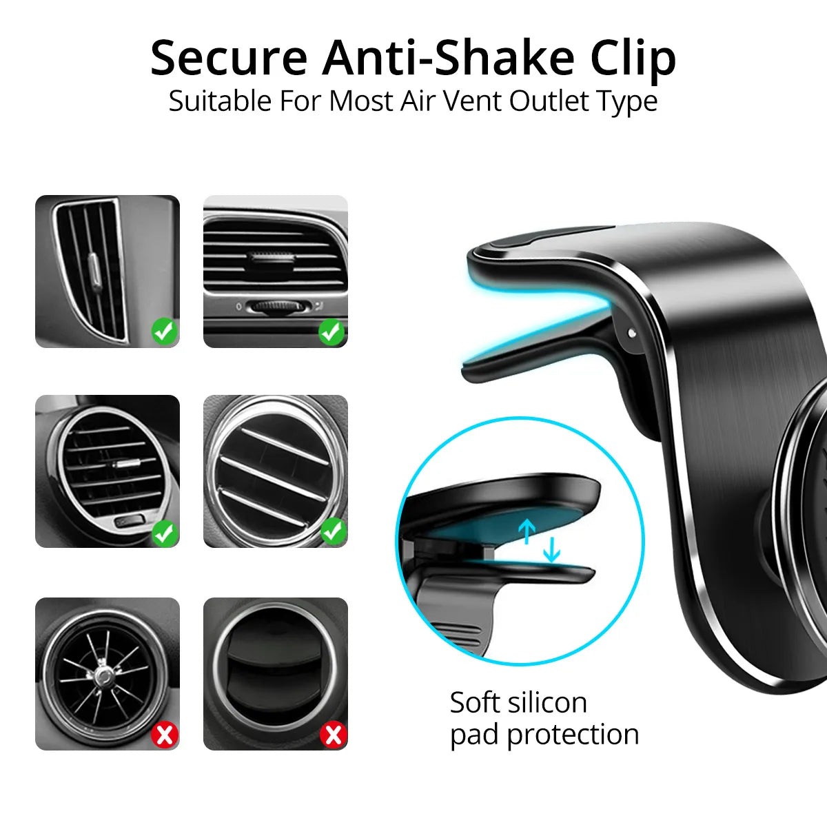 Magnetic Car Vent Phone Mount - Cozy & Clever