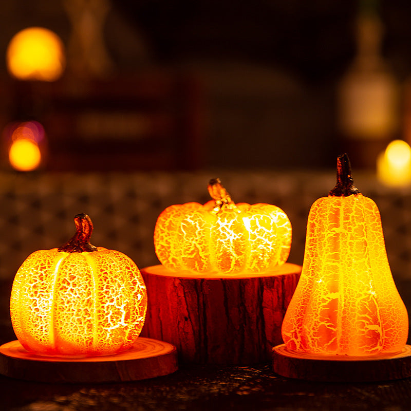 Resin LED Pumpkin Lantern Trio - Cozy & Clever