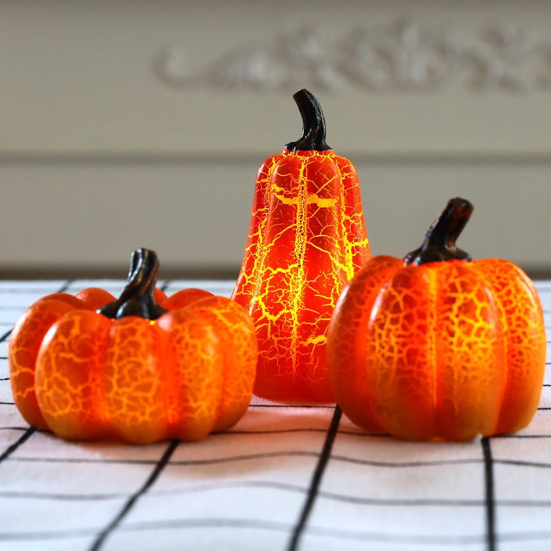 Resin LED Pumpkin Lantern Trio - Cozy & Clever