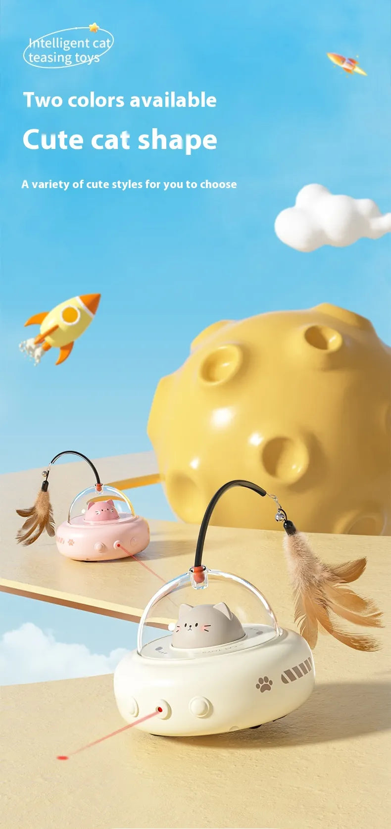 Electric UFO Cat Teaser Toy - Cozy & Clever